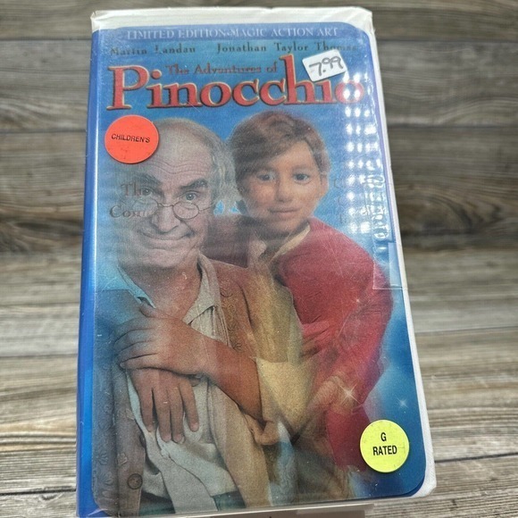 The Adventures of Pinocchio VHS tape hologram‎ cover, Martin Landau - Picture 2 of 5